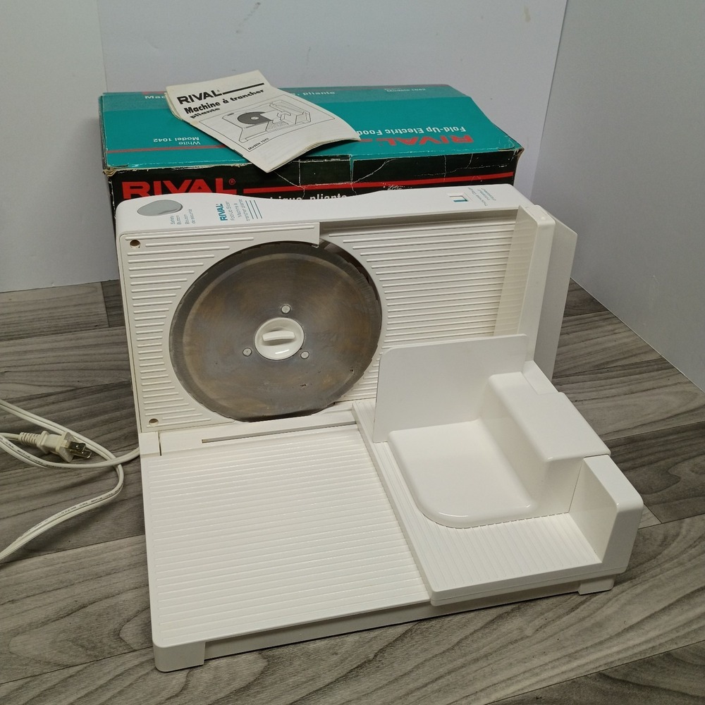 Rival Fold-Up Electric Food Slicer for Meat Cheese & More Model 1042